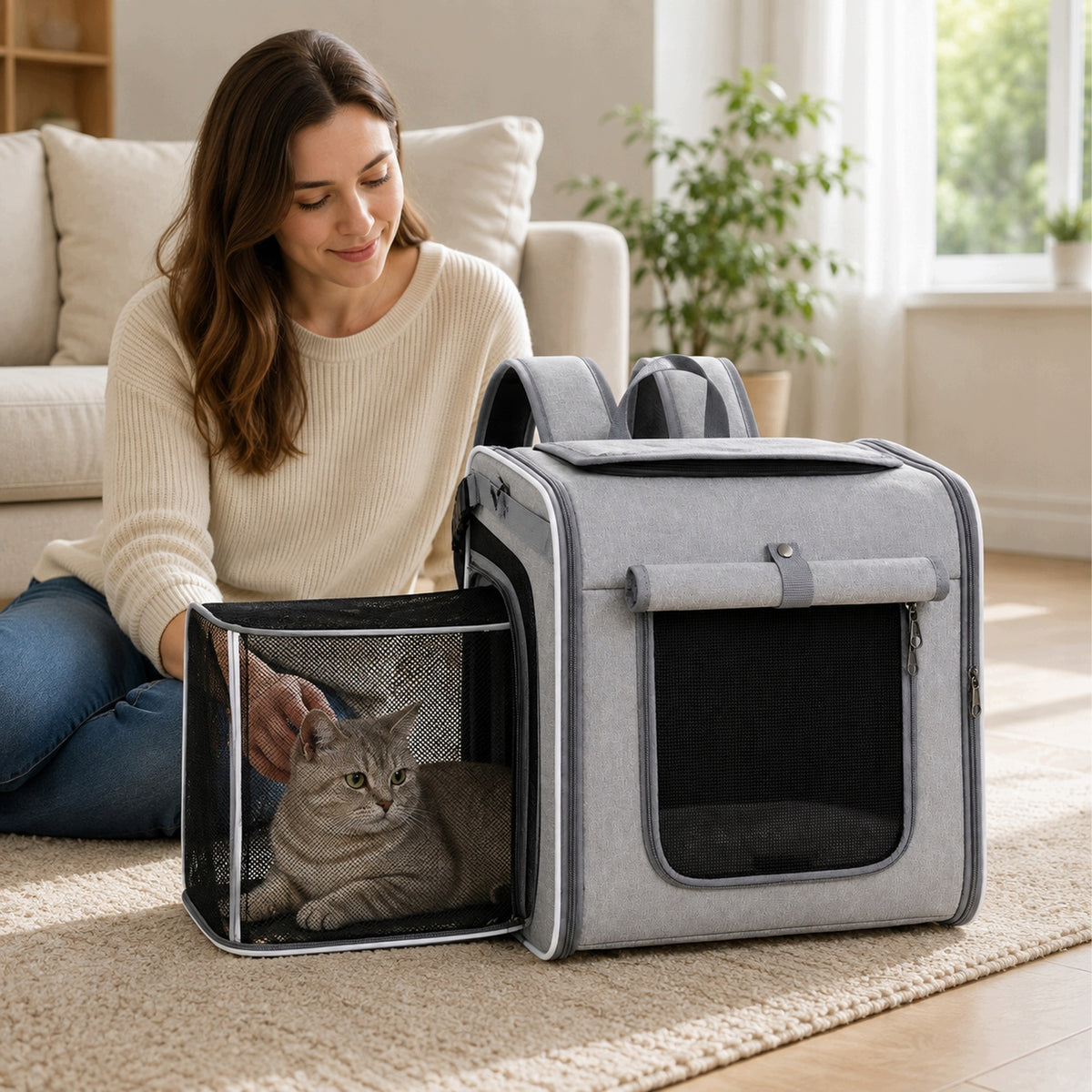 Dog Backpack Cat Carrier Airflow Pet TRANSPORTER CAT BAG DOG 58×31×26 cm Packaging status original
