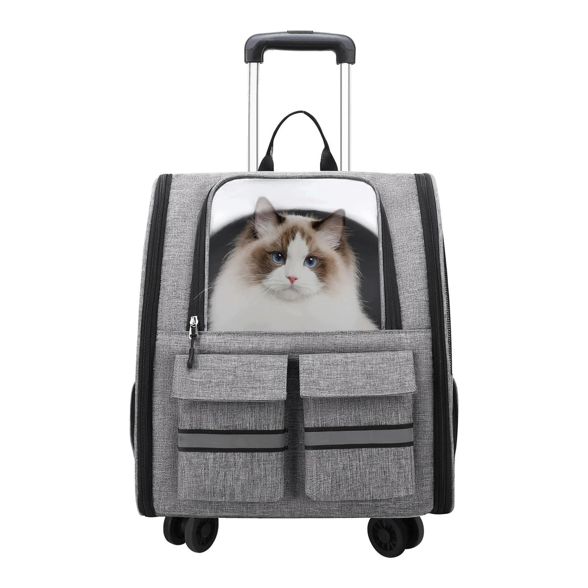 Dog Backpack Transporter For Cat With Stroller 3in1 Up to 20kg Mesh Grey