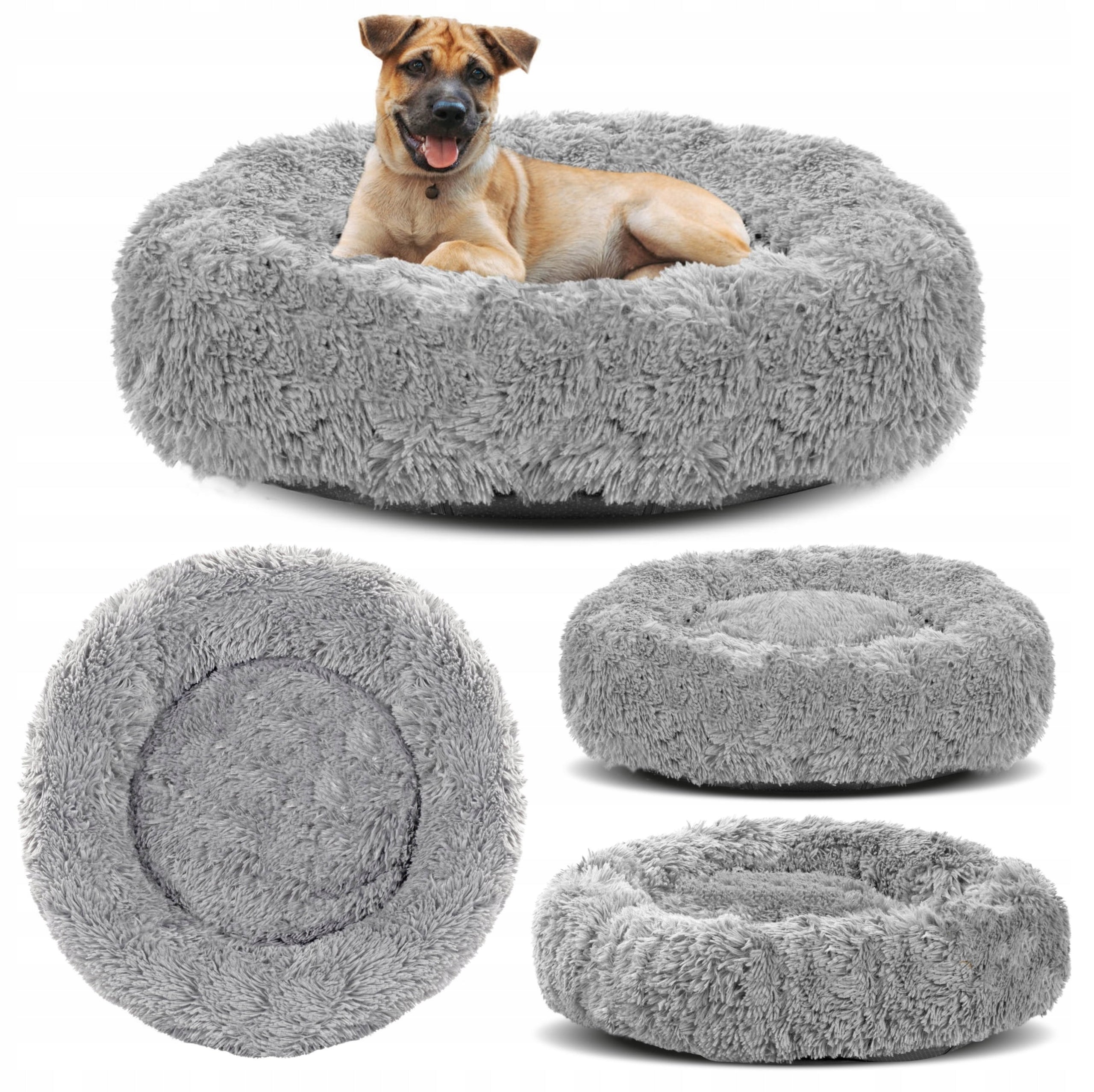 Dog Bed Cat Cloud Shaggy Bedding Plush Soft 80 cm