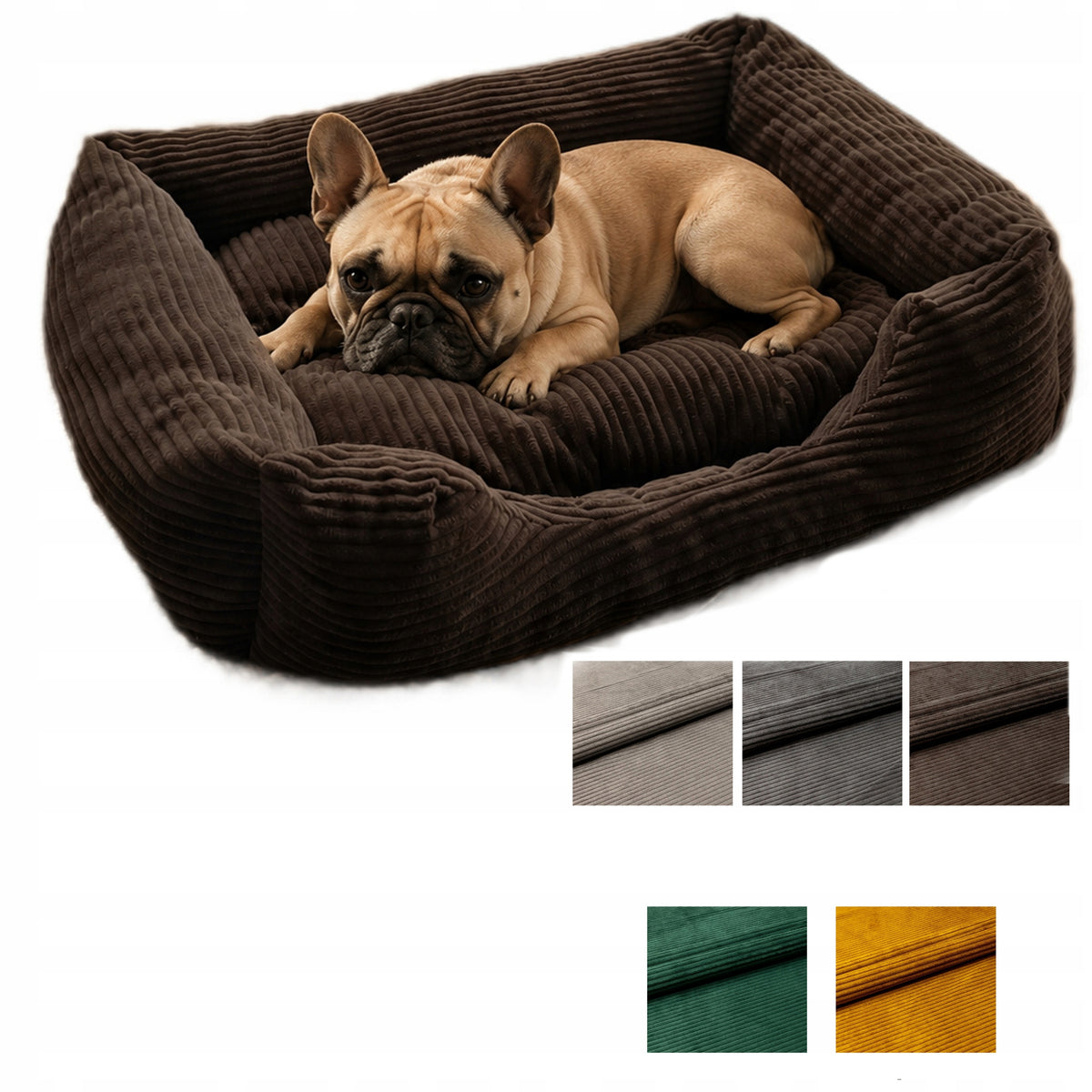 Dog Bed Corduroy Cat French Bulldog XL Bedding Playpen 80x60