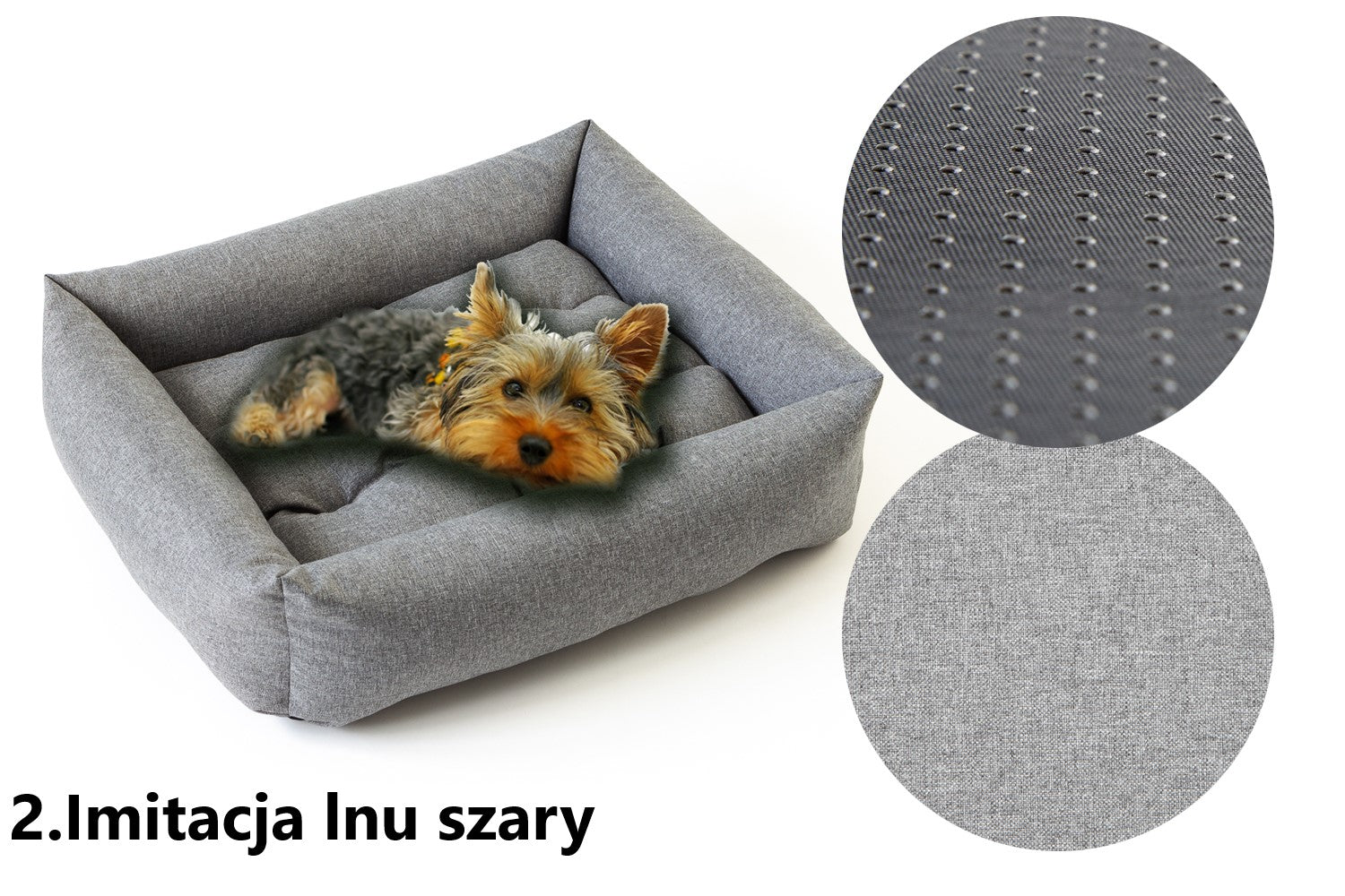 Dog Bed Couch 65x55 WATERPROOF Grey Packaging status original