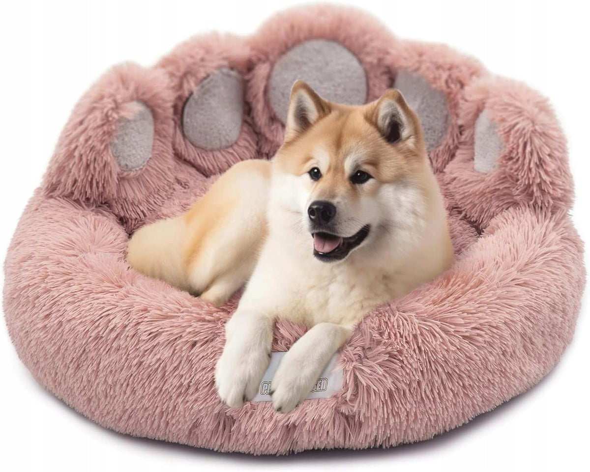 Dog Bed Fluffy Paw Oval Laundry Soft Bed Mat Pillow