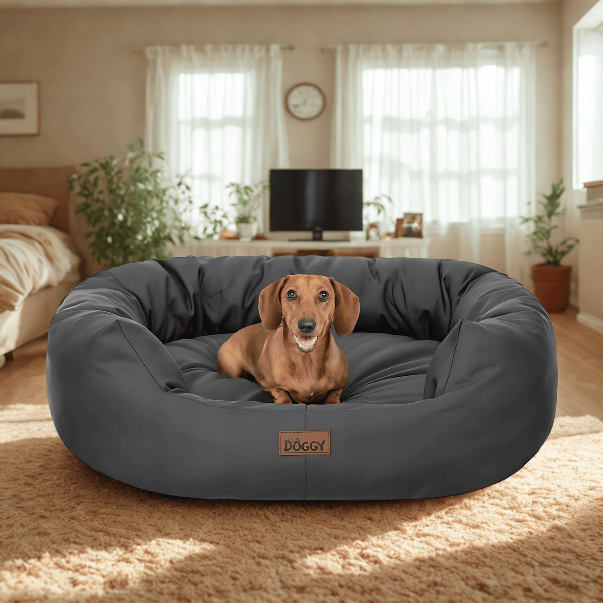Dog Bed - Medium Dog Bed 94x75 cm - Removable Mattress Packaging status original