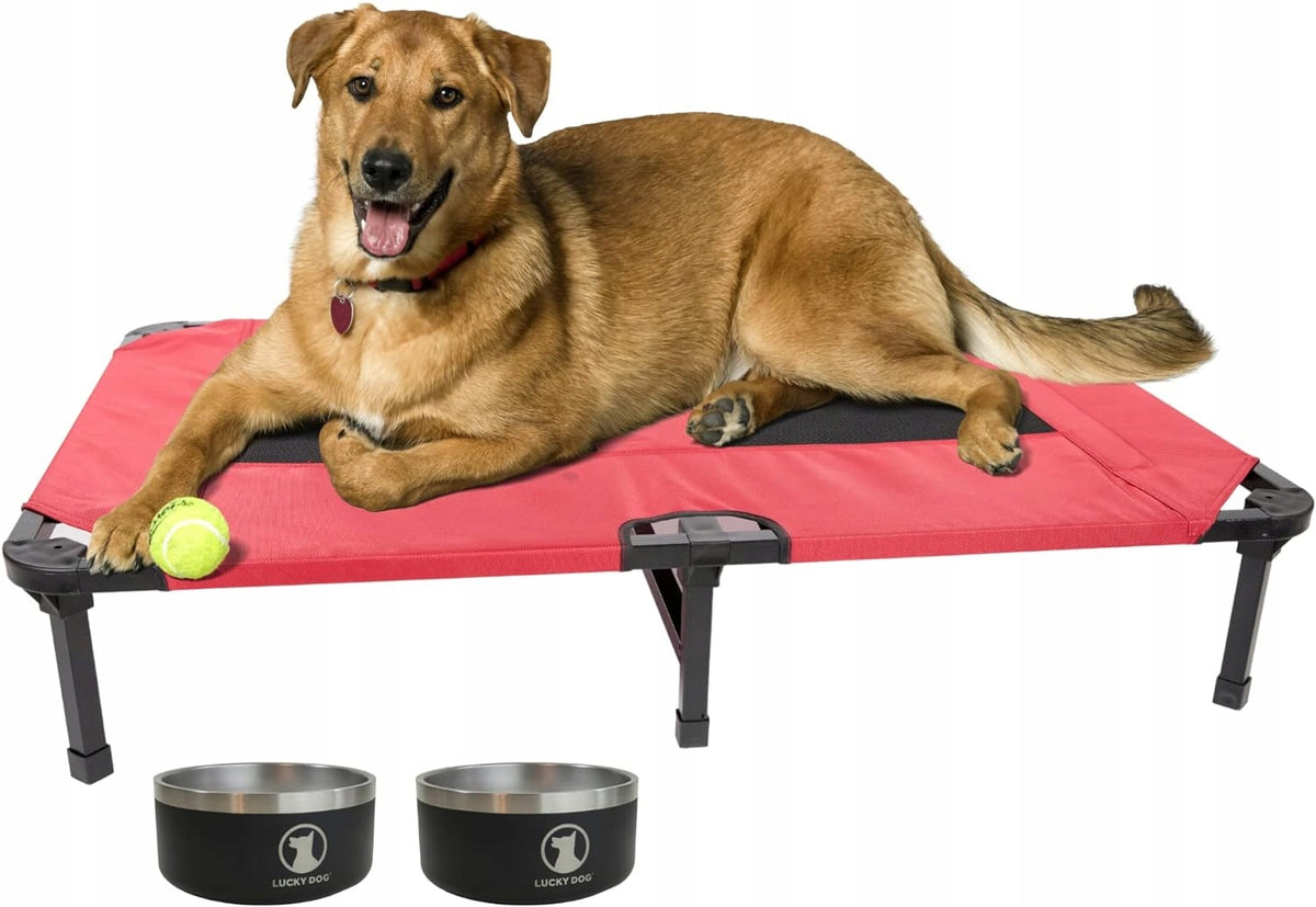 Dog Bed Red BED ON THE FRAME On The Feet 50kg 102x69x19cm