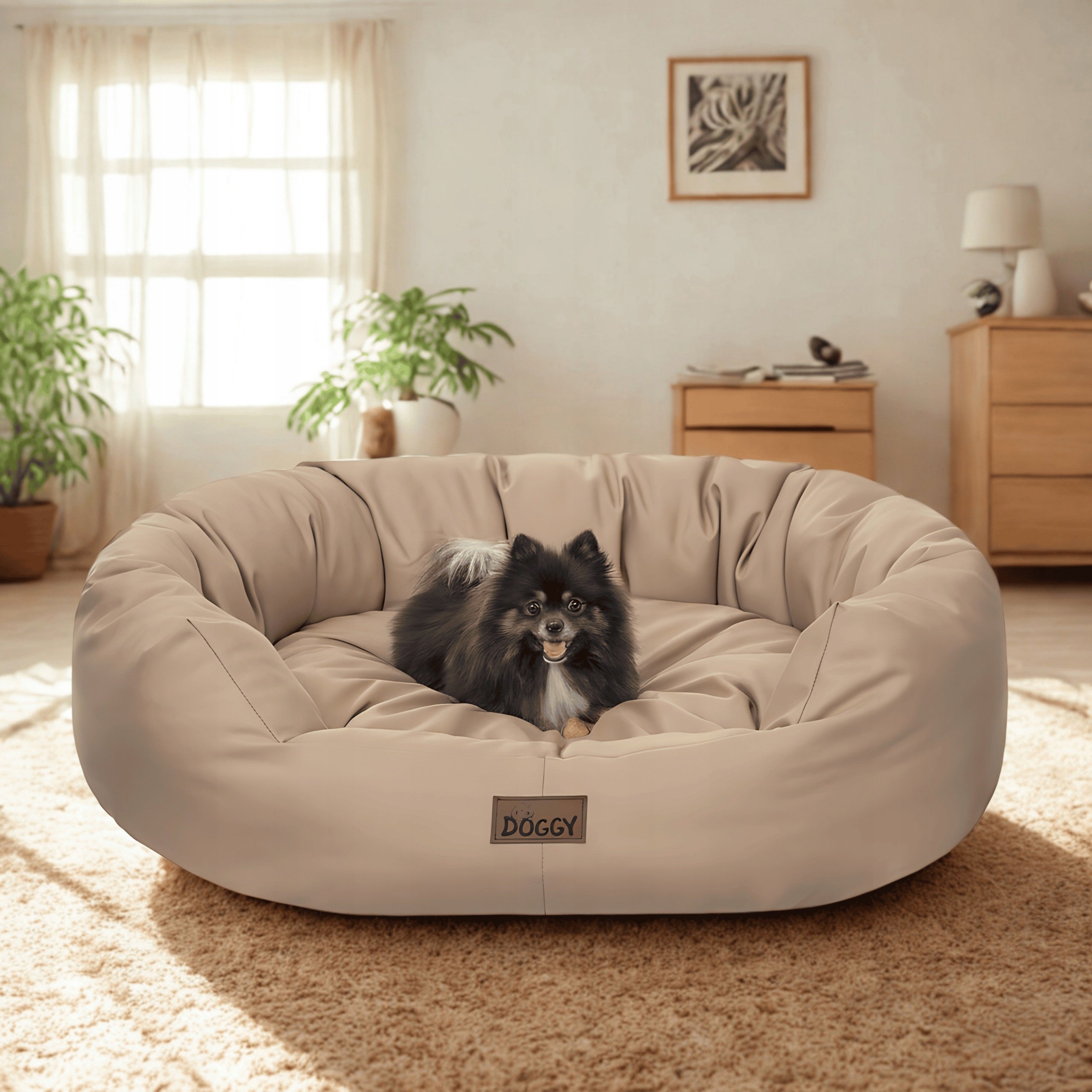 Dog Bed - Small Dog Bed L 75x60 cm - Removable Mattress Packaging status original