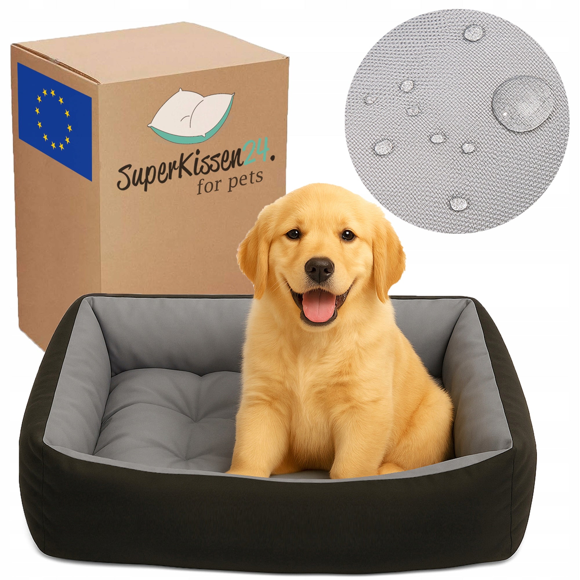 Dog Bed WATERPROOF Couch Playpen 70x55 Removable Cushion Steel