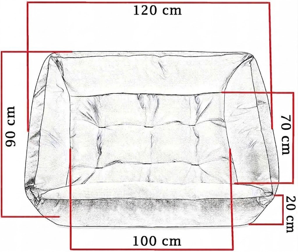 Dog Bed WATERPROOF Couch Playpen Sleeping Bed Sofa 120x90 GREY Packaging status original