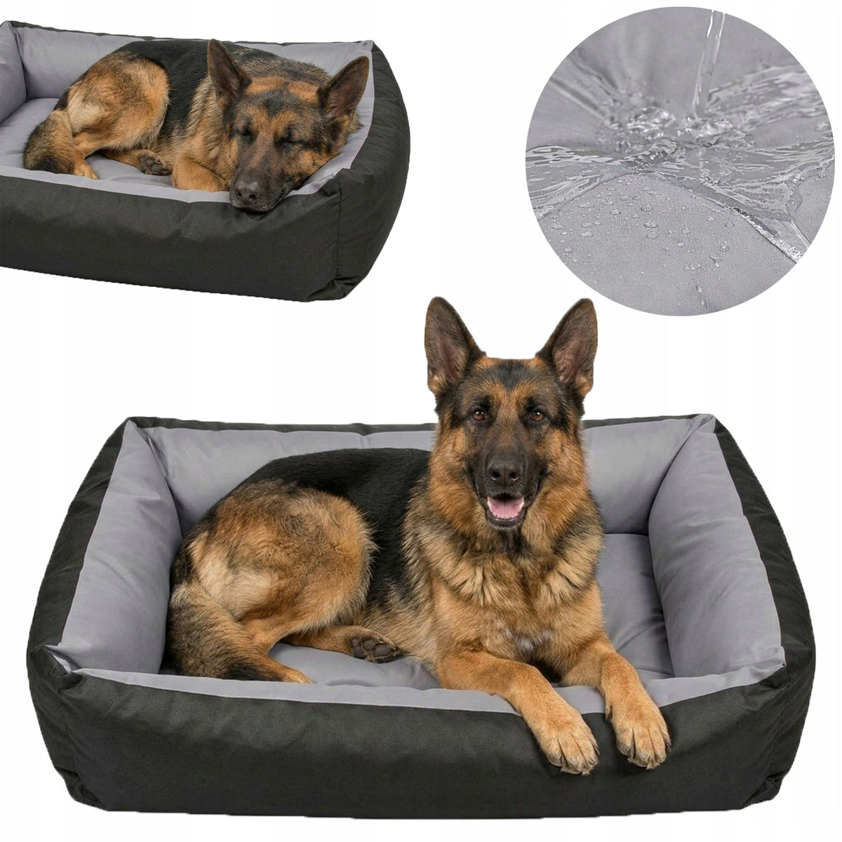 Dog Bed WATERPROOF Couch Playpen Sleeping Bed Sofa 120x90 GREY