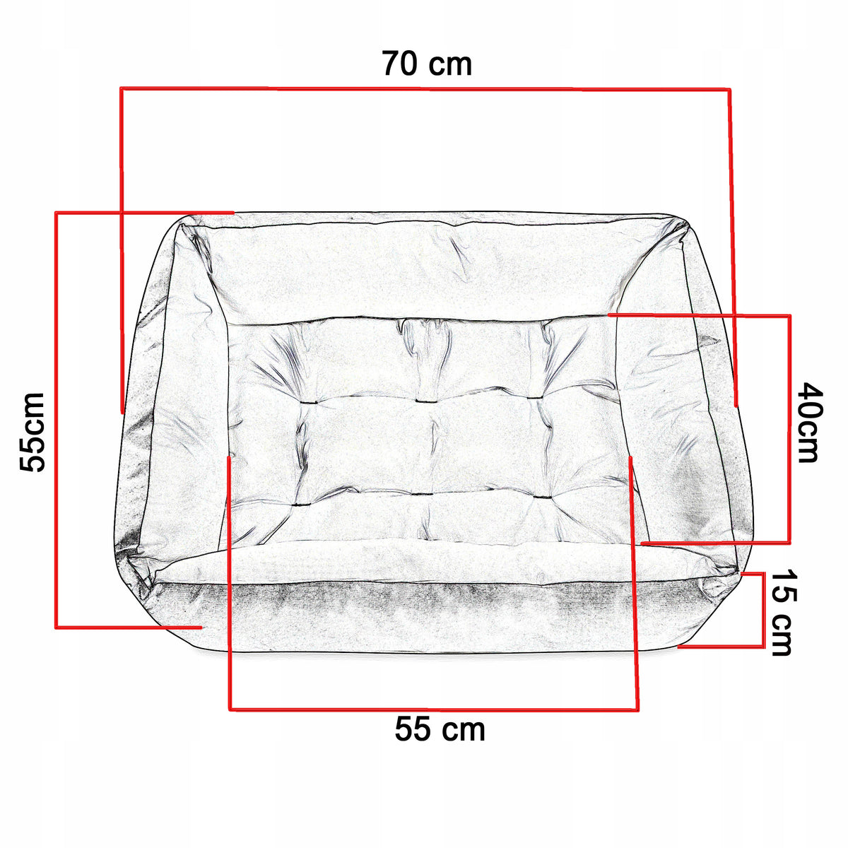 Dog Bed WATERPROOF Couch Soft Bed Playpen 70x55 SHEEP Packaging status original