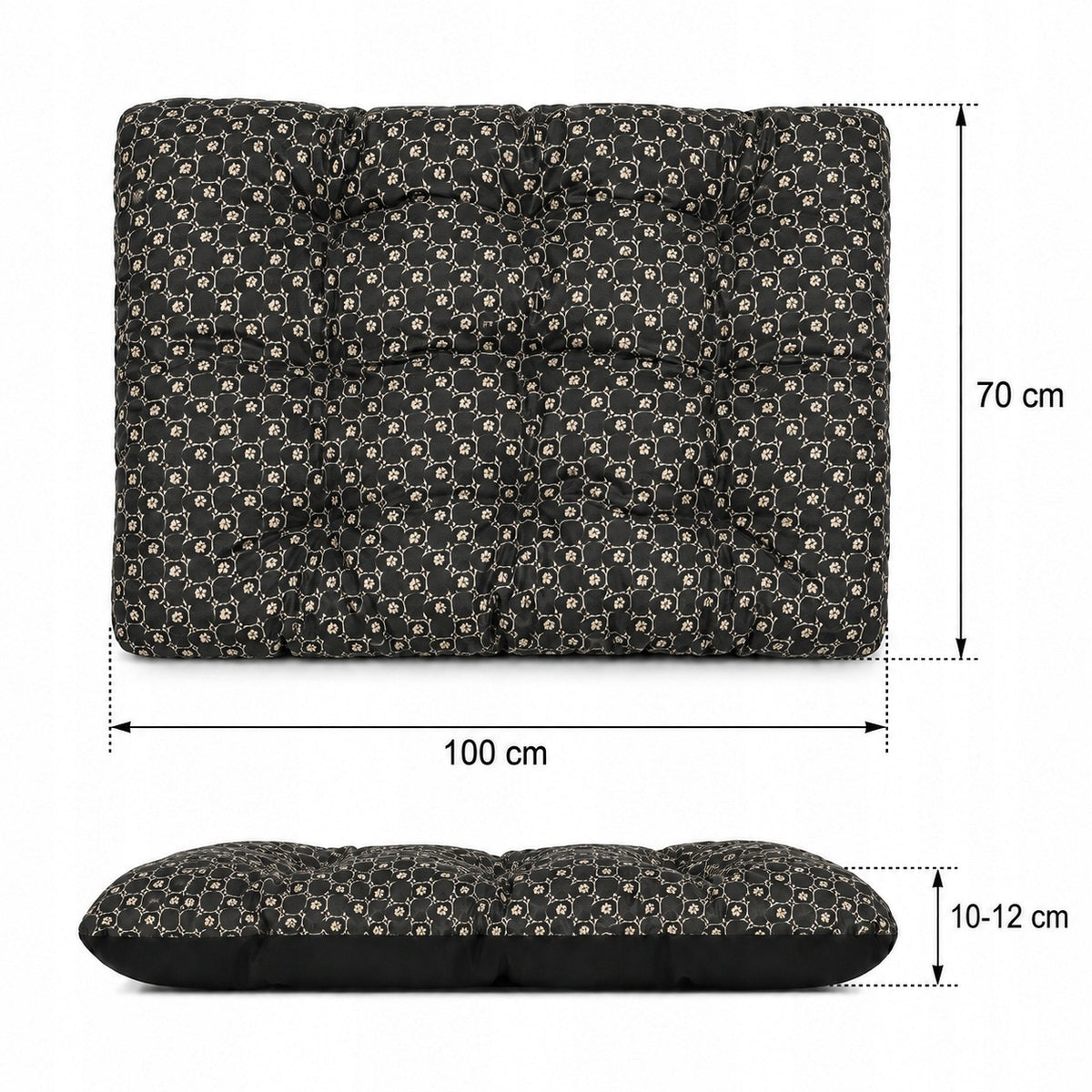 Dog Bed WATERPROOF Pillow Soft Bedding 100x70 LOUIS BLACK Manufacturer code Legowisko dla psa kota posłanie kanapa mata