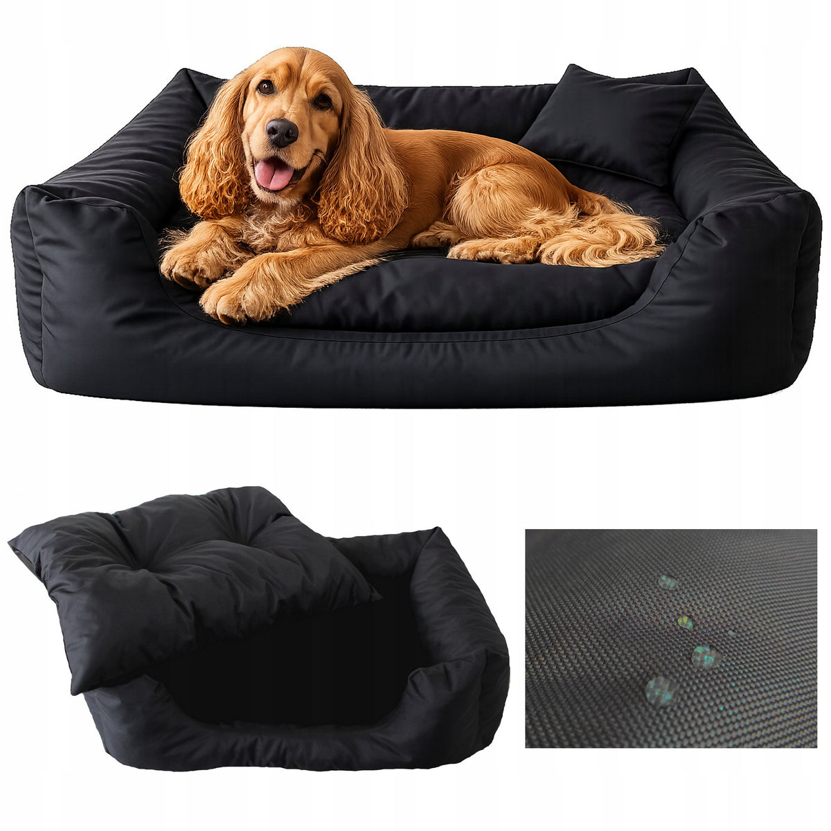 Dog Bed Waterproof XL Strong 80x60 Bedding Playpen For Spaniel