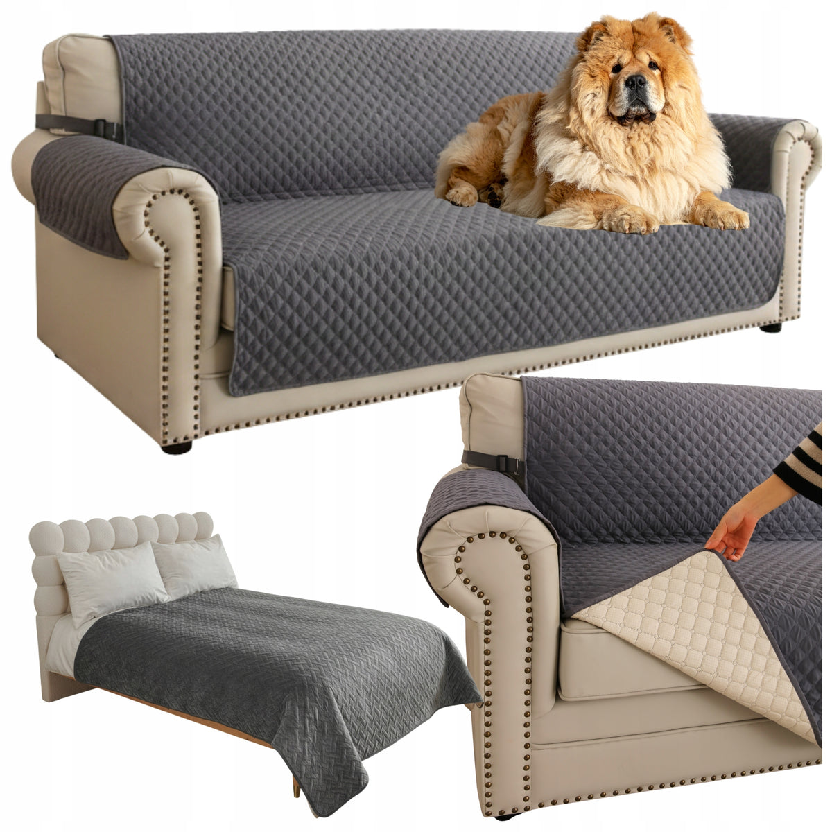 Dog Bedspread Protective Couch Non-Slip Waterproof 167x193 Manufacturer code Mata ochronna na łóżko dla psa