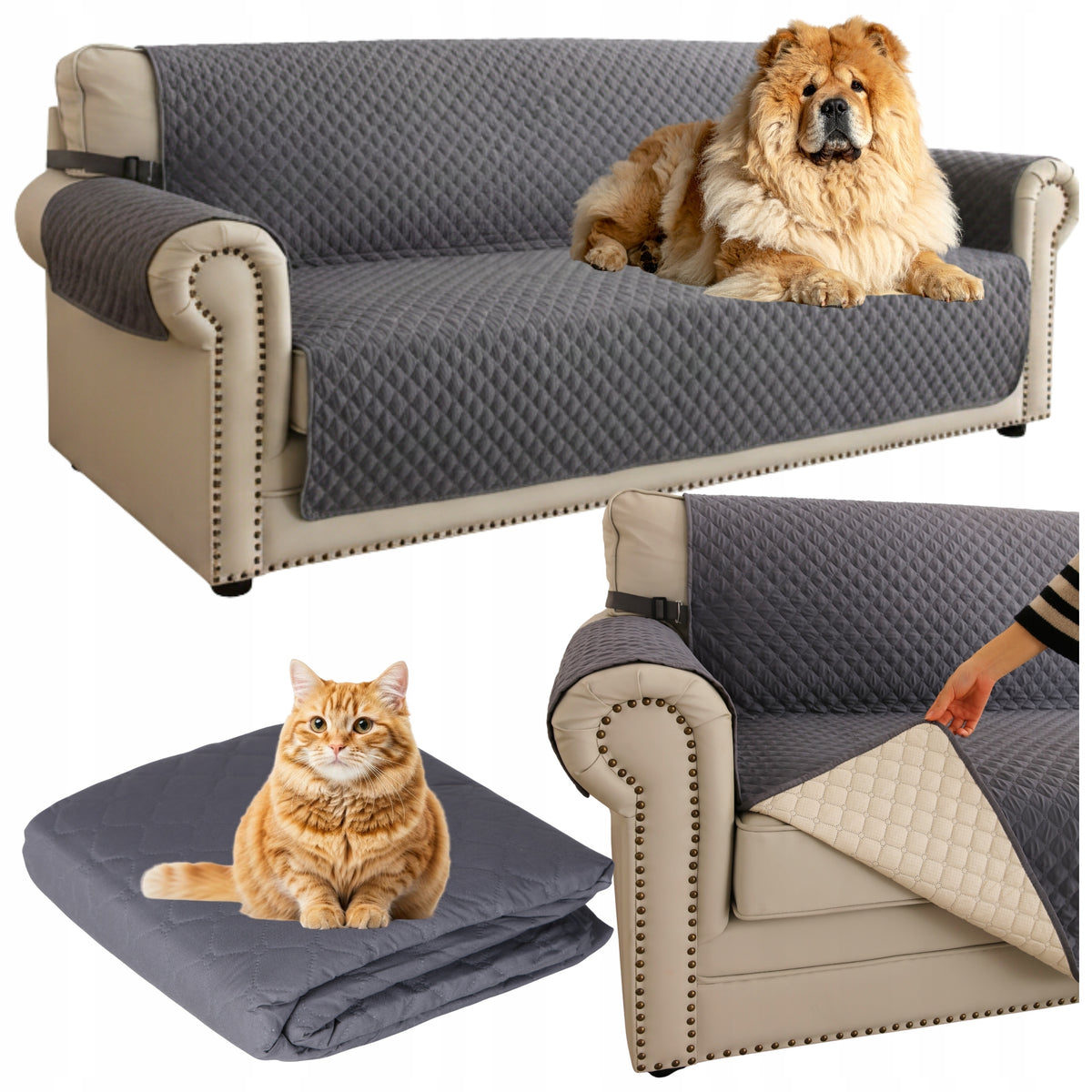 Dog Bedspread Protective Couch Non-Slip Waterproof 167x193