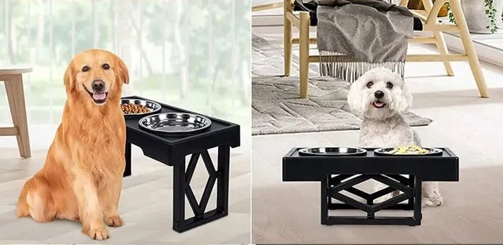 Dog Bowls On Stand Food Slowing Bowl Double Adjustable Manufacturer code Miski spowalniające jedzenie dla psa