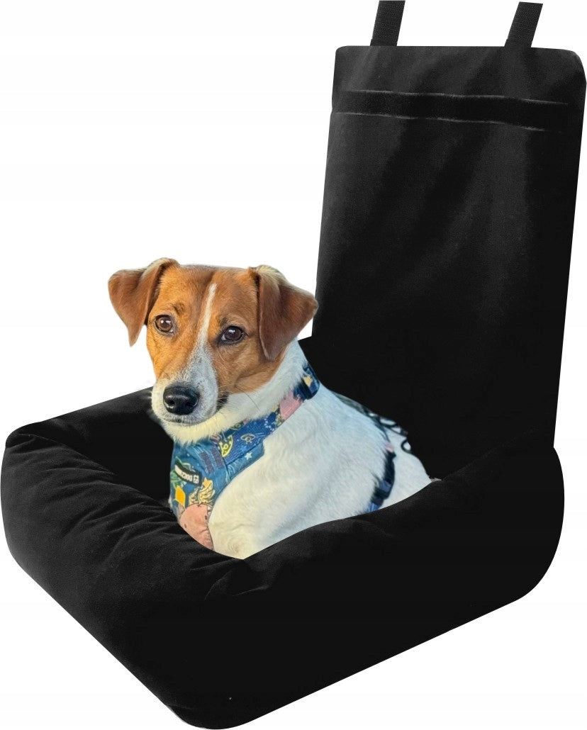 Dog Car Seat Car Transporter for Dog Velvet Black Brand Syma