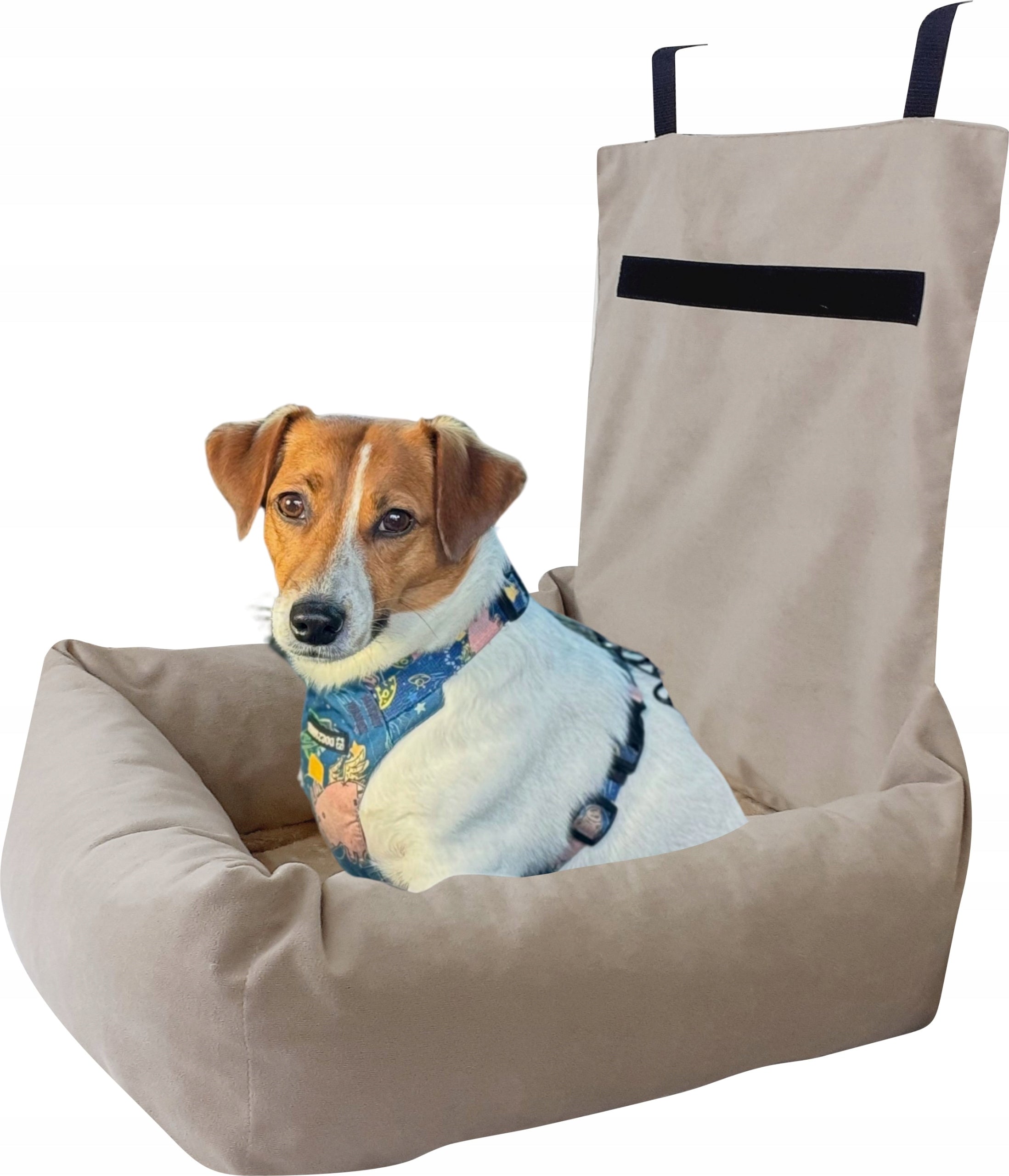 Dog Car Seat Dog Transporter Velvet Beige Brand Syma