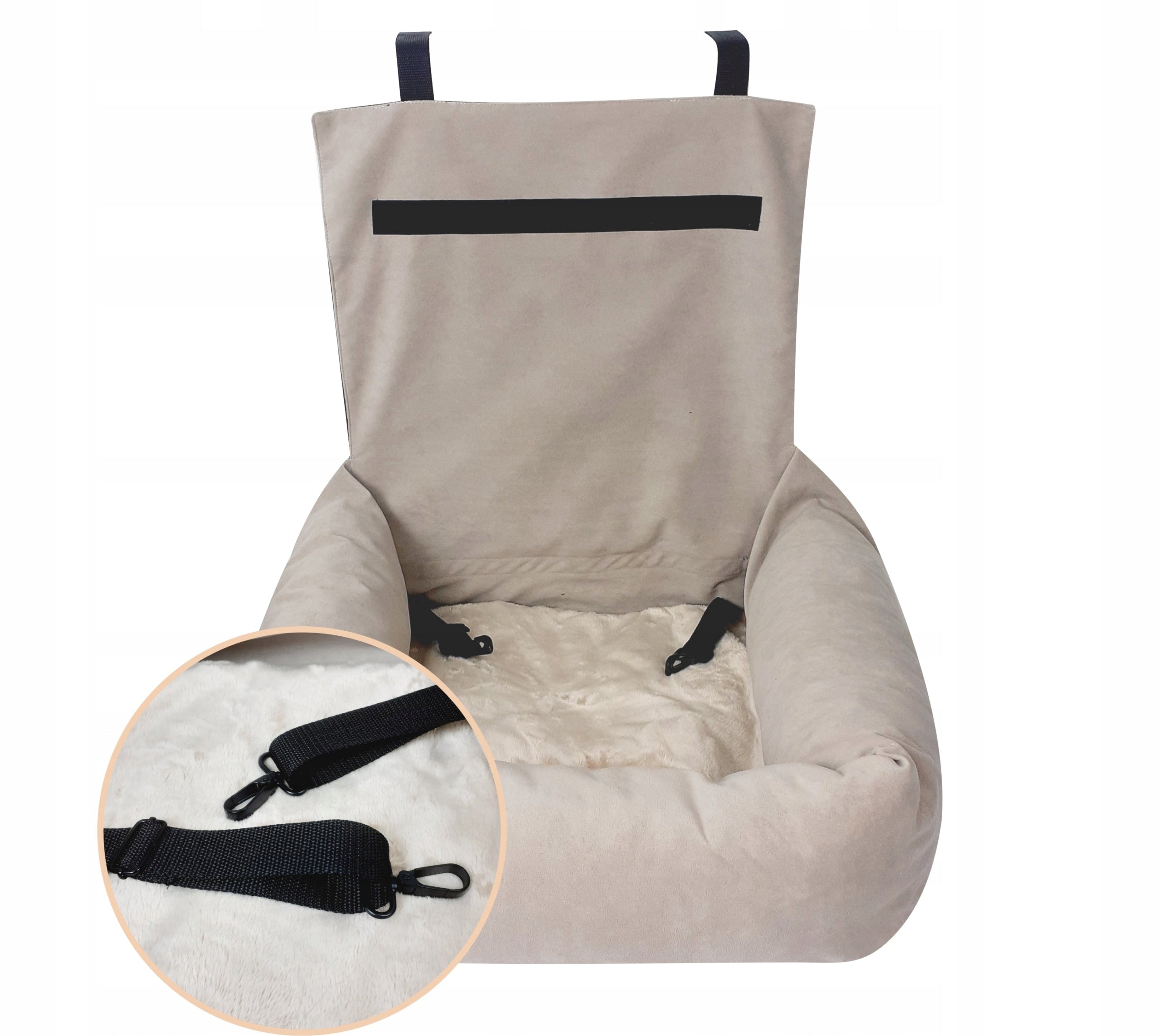 Dog Car Seat Dog Transporter Velvet Beige EAN (GTIN) 5903726123310
