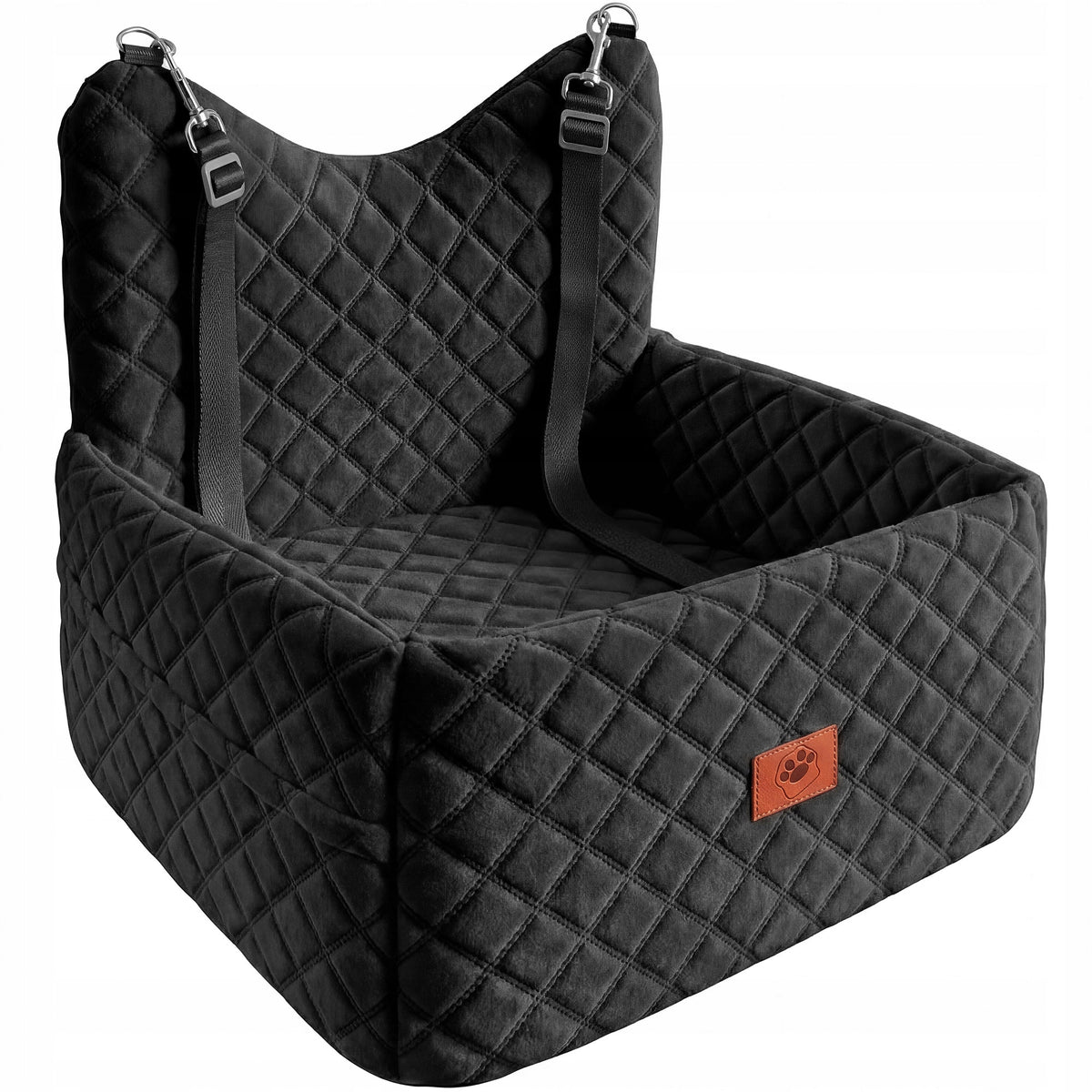 Dog Car Seat, Memory Foam, Pet Bed, 2 Safety Belts,Storage Bag, Black Manufacturer code 18563760001