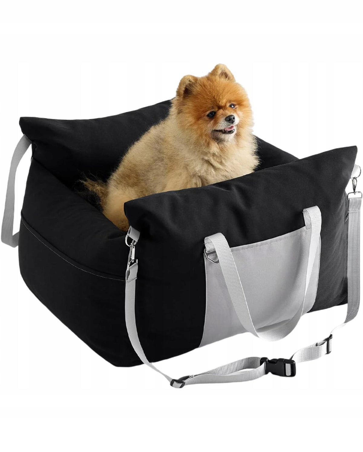 Dog Car Seat Transporter Cat Grey with Clasp Bed Packaging status original