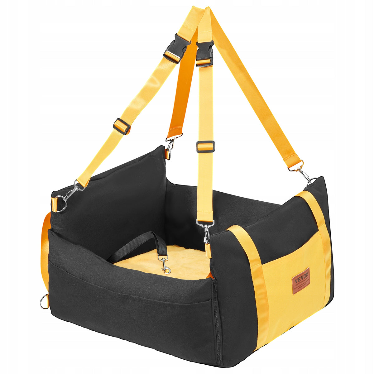 Dog Car Seat with Side Handles and Storage Bag