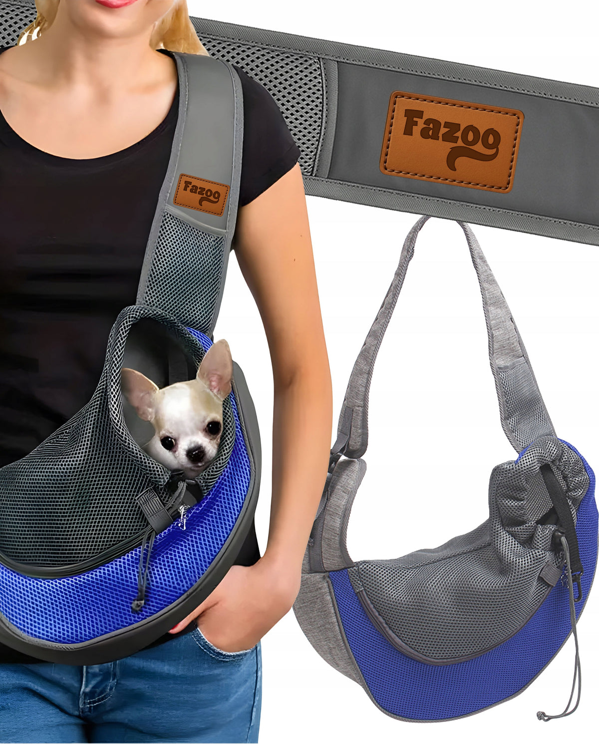 Dog Carrier Cat Shoulder Transporter Carrier Blue Bag Walk Packaging status original