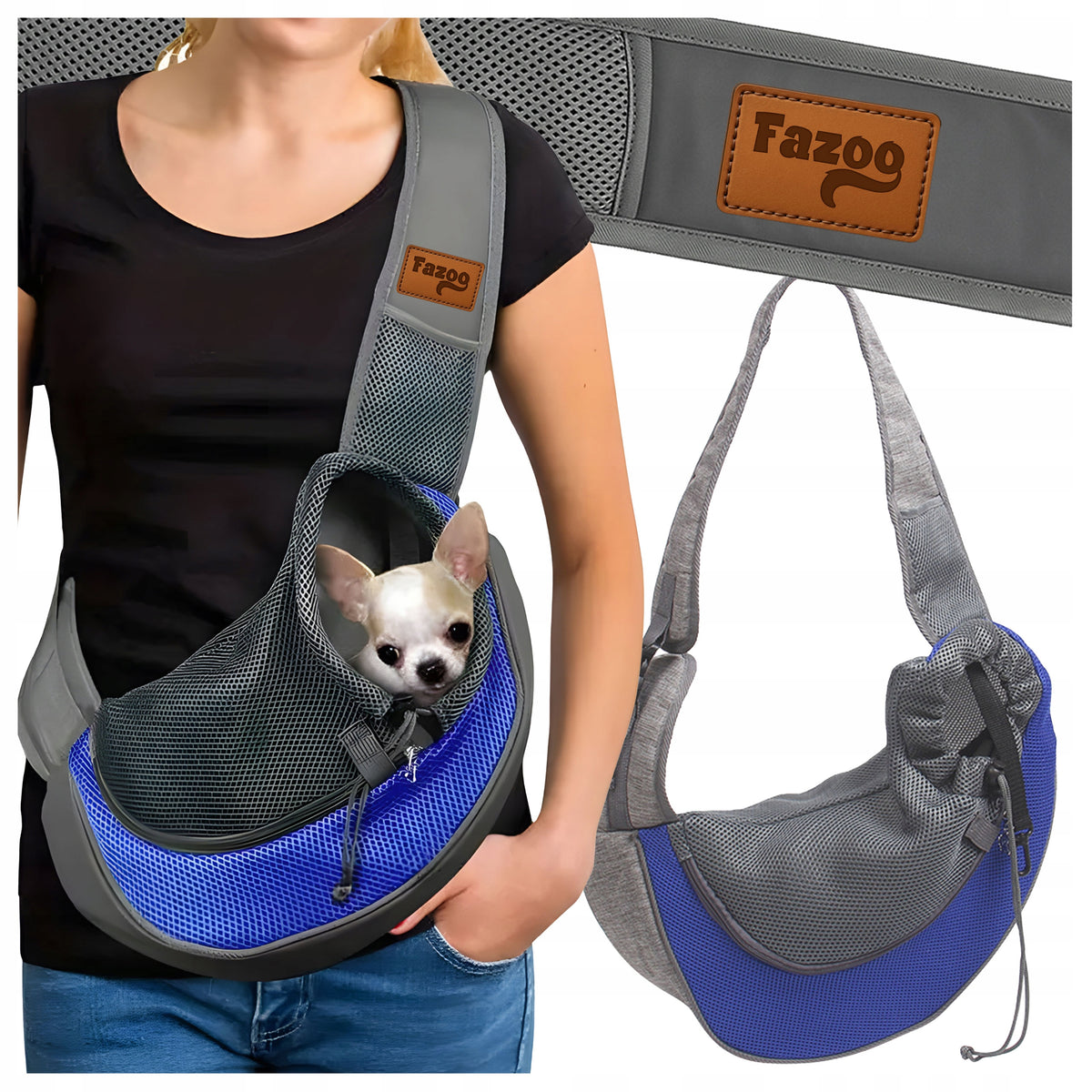 Dog Carrier Cat Shoulder Transporter Carrier Blue Bag Walk
