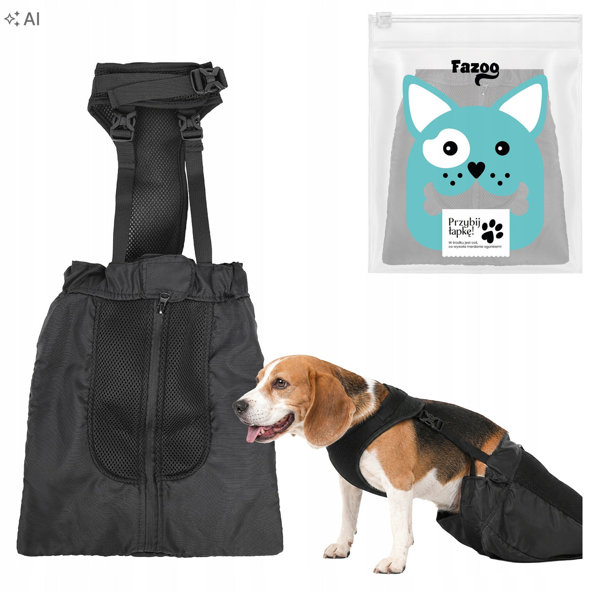Dog Carrying Bag Slip Bag for Paralyzed Limbs M