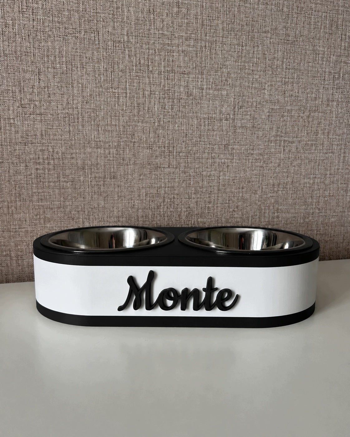Dog/Cat Bowl with 3D Name - Personalized - Double Two Color Brand no brand