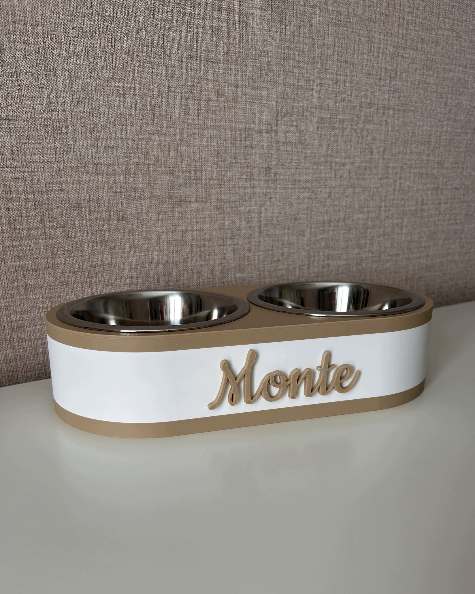 Dog/Cat Bowl with 3D Name - Personalized - Double Two Color Manufacturer code Miska dla psa / kota - podwójna dwukolorowa M