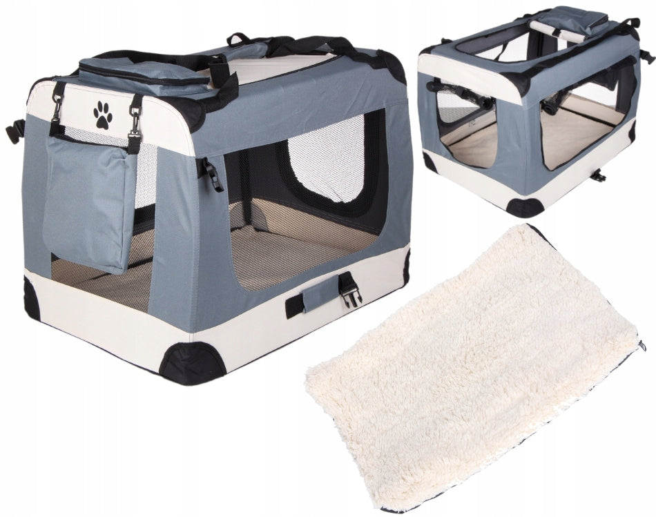 Dog Cat Carrier Bag for Car 60x42x44 cm M