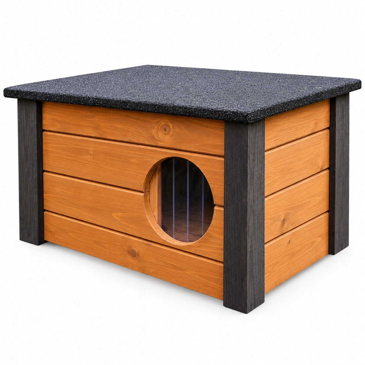 Dog Cathouse Warmed Wooden Booth House Folded Ready