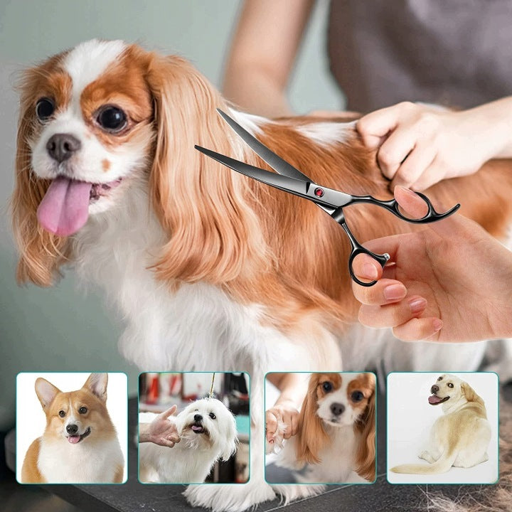 Dog Haircut Scissors 7 Inch Professional Grooming+ Case Packaging status original