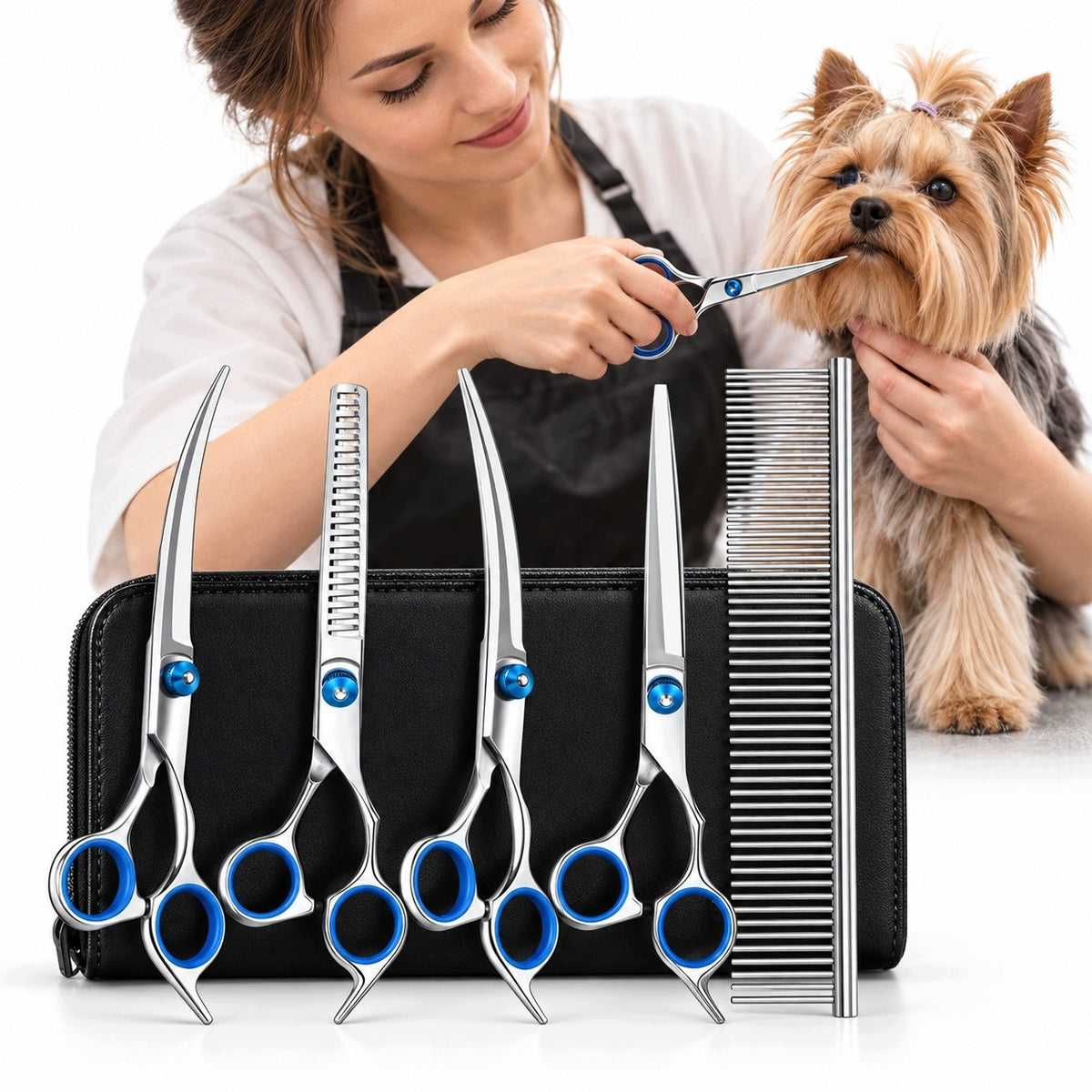 Dog Haircut Scissors Grooming Set 5in1 Accessories