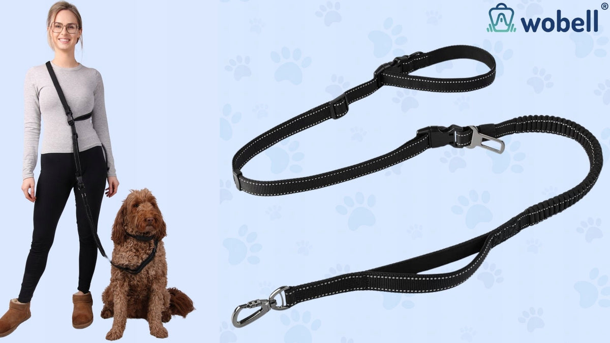 Dog Lanyard Retractable 6in1 Running Belt for Car Adjustable Training Manufacturer code Smycz dla psa przepinana 6w1