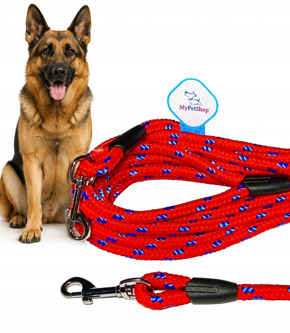 Dog Lanyard Training Rope 5m Strong Durable 10 mm Carabiner up to 220 kg