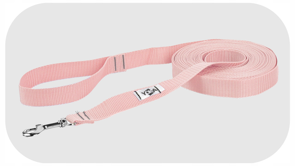 Dog Leash WIDE TRAINING LONG TAPE 10m Pink Brand Yoka
