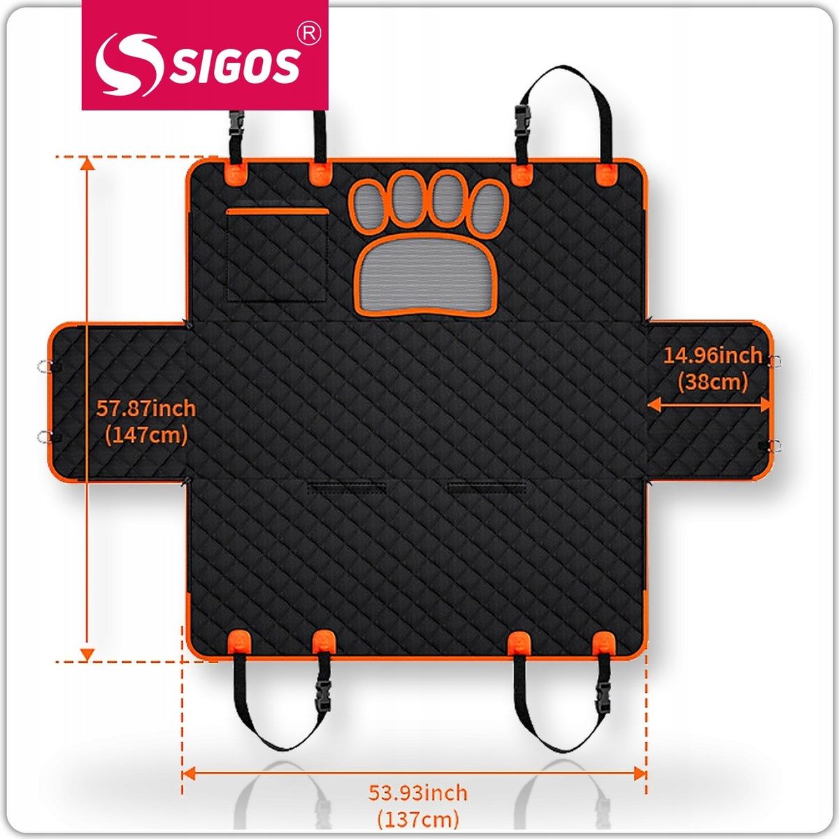 Dog Mat for Car Seat Cover Waterproof 4in1 Strong Manufacturer code Mata ochronna na tylna kanapa uniwersalne