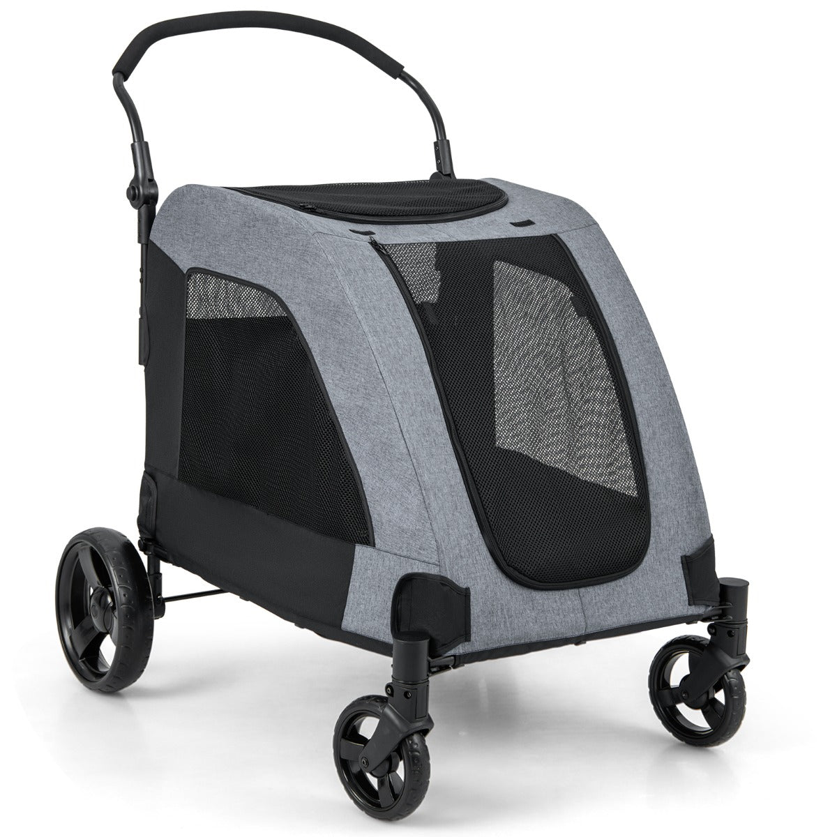 Dog Stroller Costway Grey Oxford Fabric L/XL
