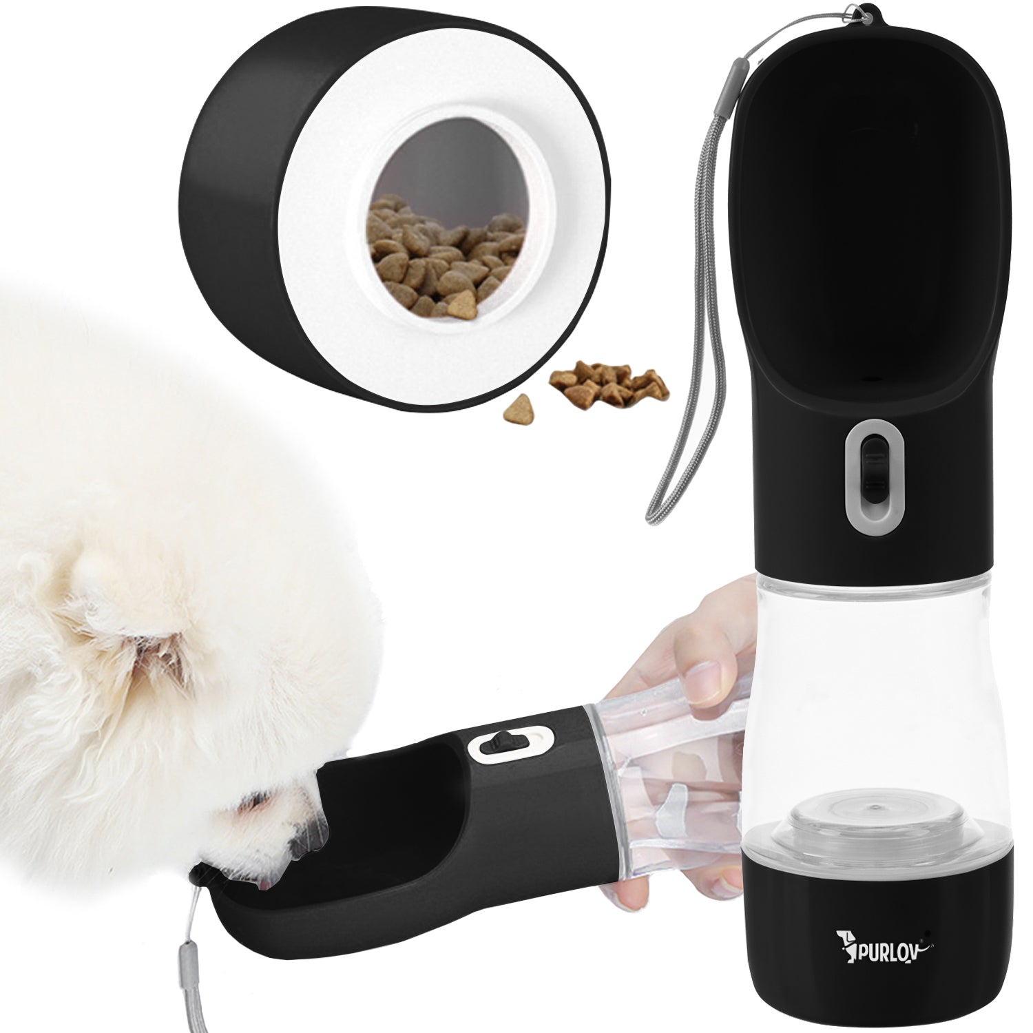 Dog Tourist Bottle DRINKER Bottle with Bowl AIRTIGHT Portable Dog Manufacturer code 21033