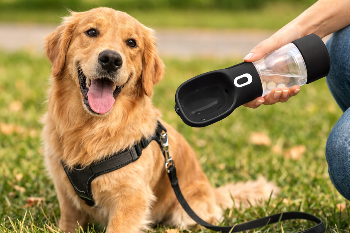 Dog Tourist Bottle DRINKER Bottle with Bowl AIRTIGHT Portable Dog