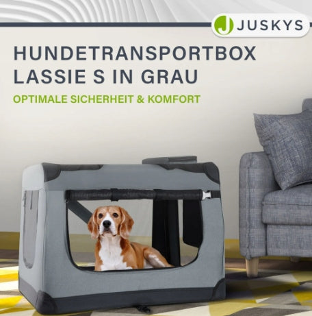 Dog Transporter CARRY BAG Grey for Medium Dog XL 56x81x58 Brand Juskys