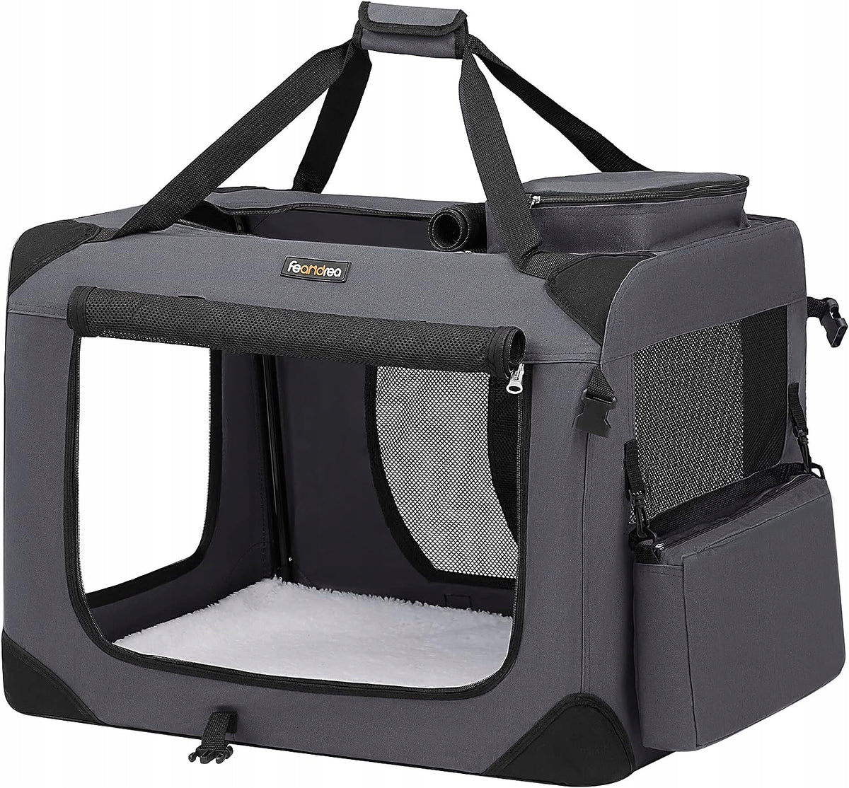 Dog Transporter Feandrea Grey L 52 cm x 52 cm 70 cm