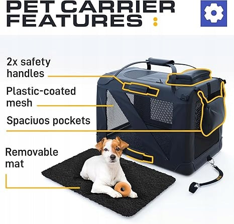 Dog Travel Bag 72x 52x52 cm, Dog Transporter PETPROVED Folding Manufacturer code PETPROVED