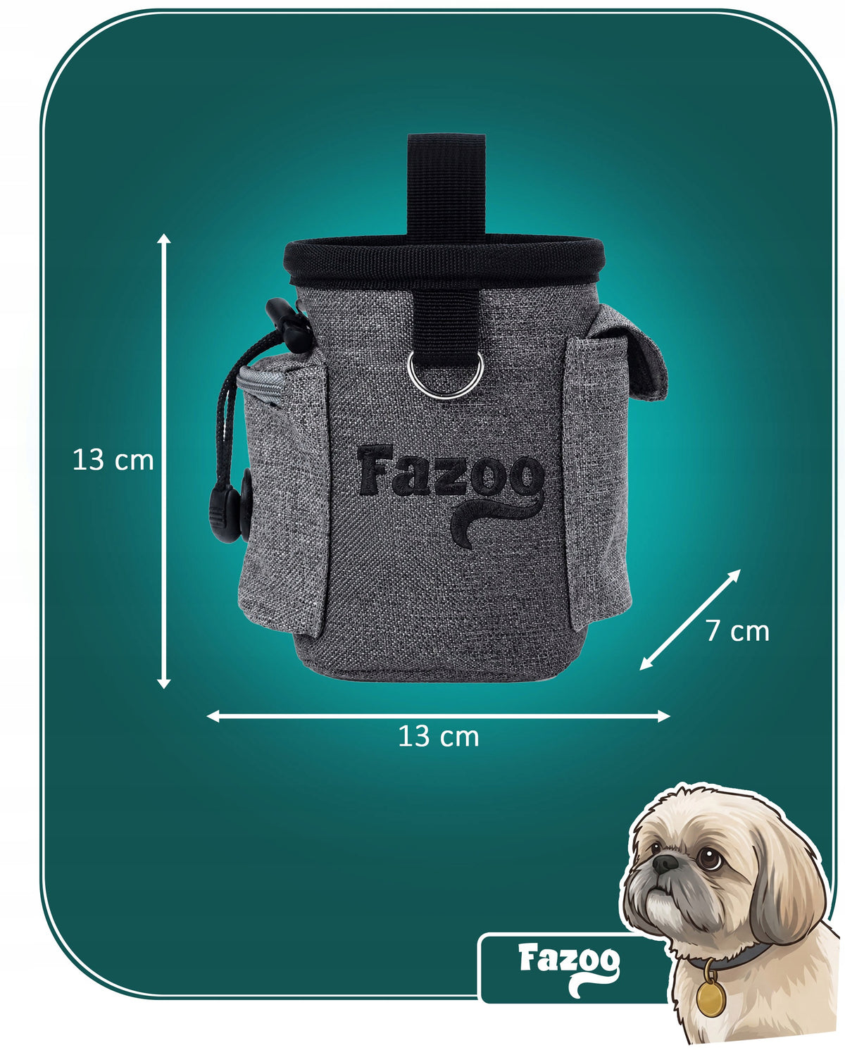 Dog Treat Bag Training Sachet Taste Bag Grey Manufacturer code MZWMATNPS