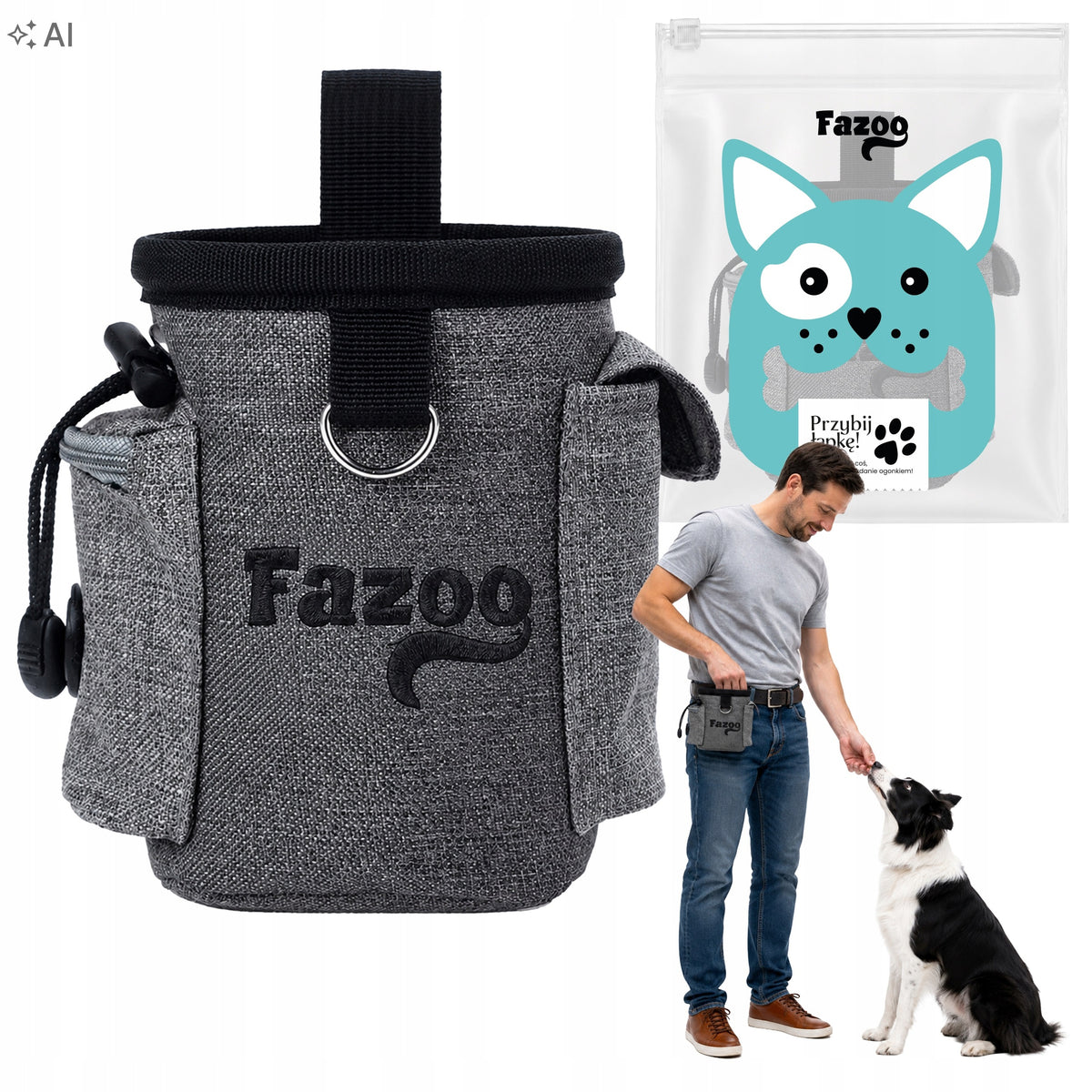 Dog Treat Bag Training Sachet Taste Bag Grey