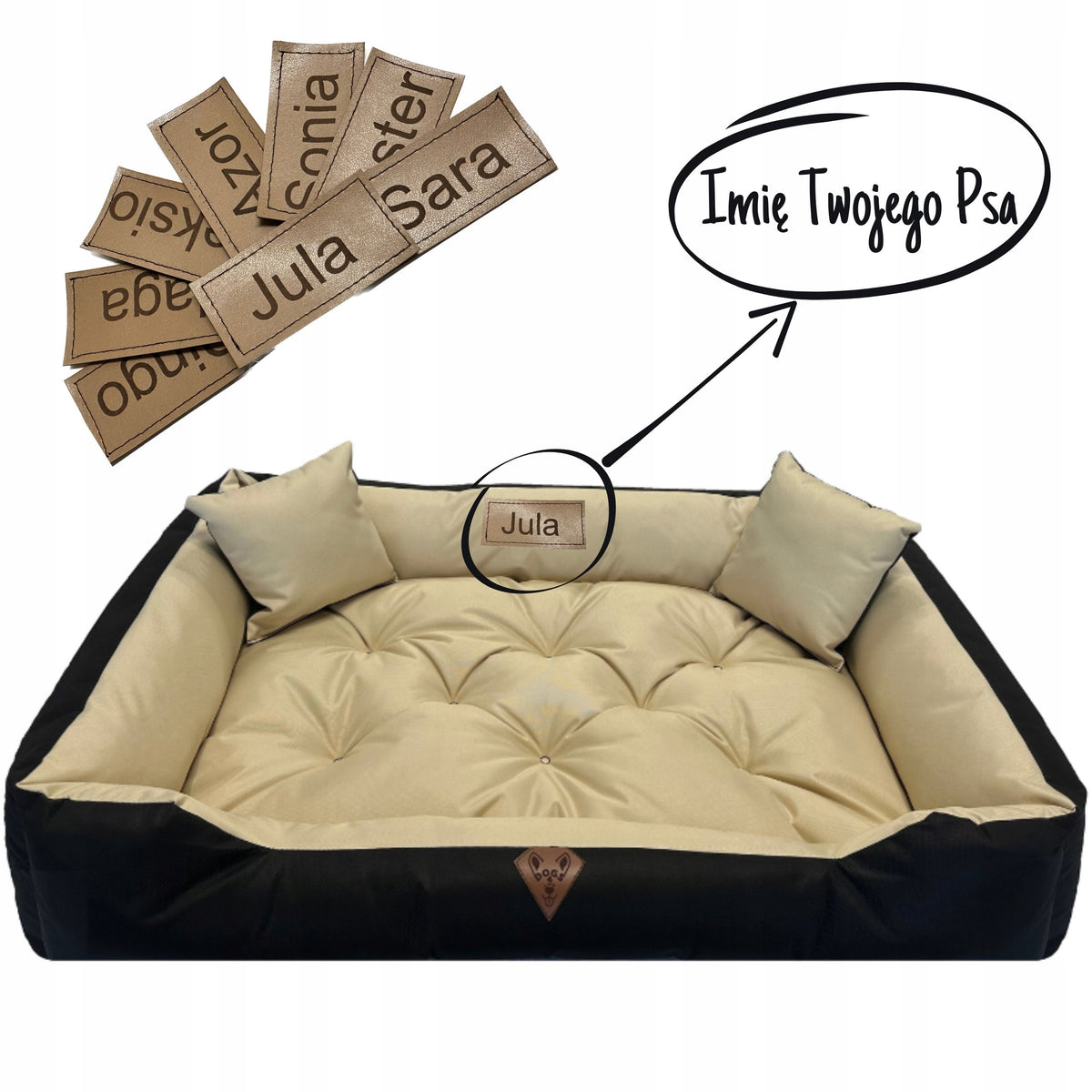 Dog bed +IMIE Dogs 4 Life dog couch beige 55 cm x 45 cm
