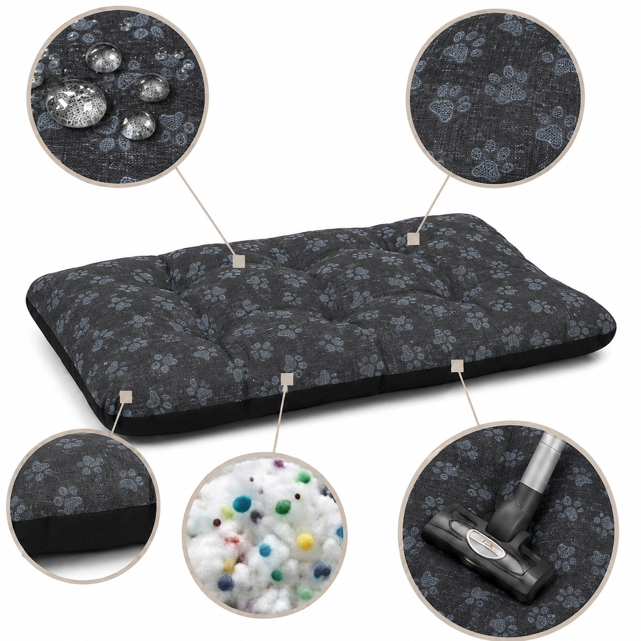 Dog bed WATERPROOF 100x70 soft comfortable bed PAWS LEN Manufacturer code Legowisko dla psa kota posłanie kanapa mata