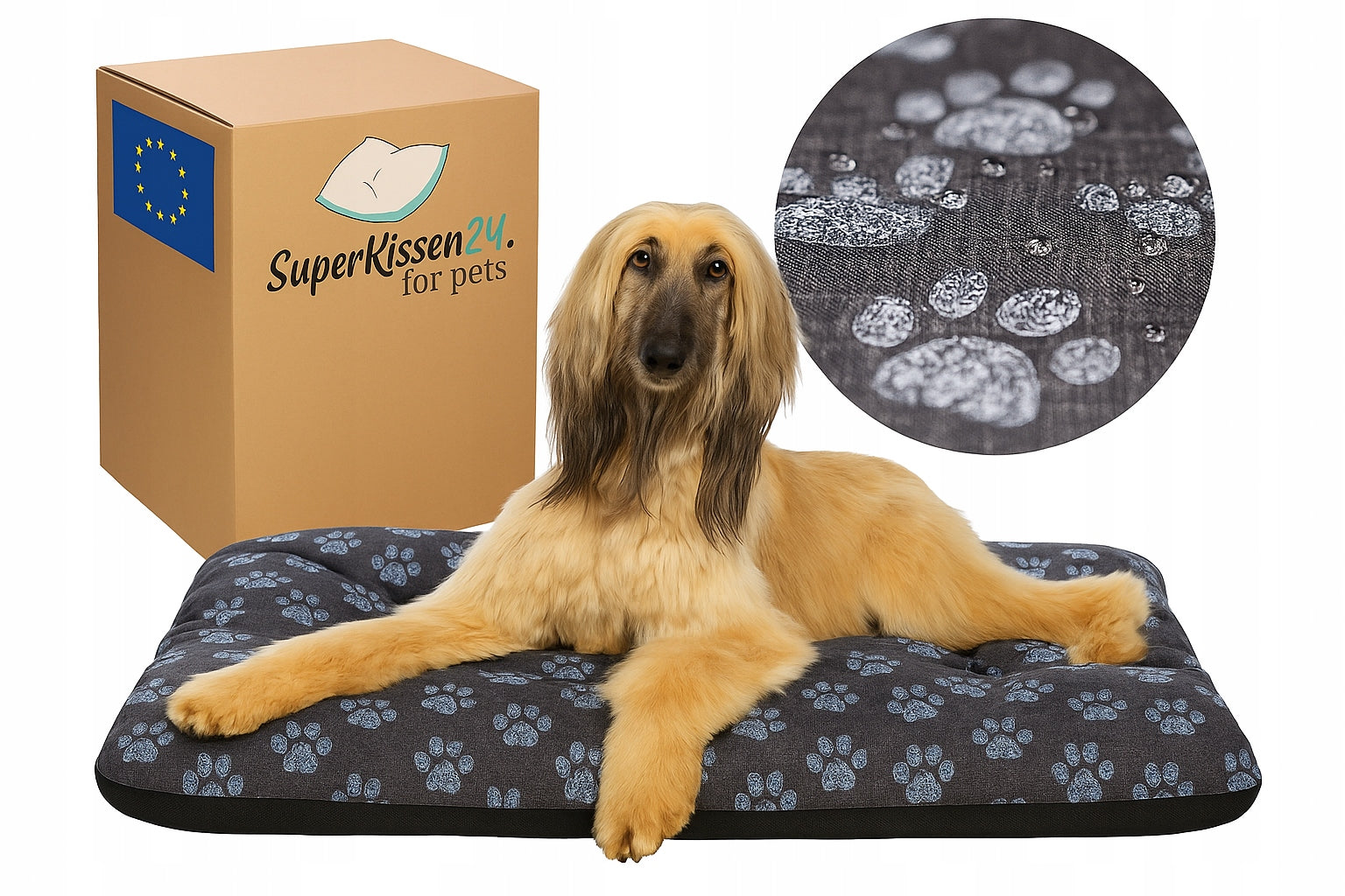 Dog bed WATERPROOF 100x70 soft comfortable bed PAWS LEN