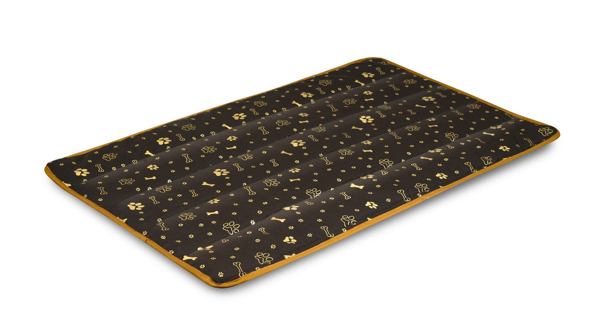 Dog bed mat 120x80 cm waterproof bones gold mattress Brand BuySpace