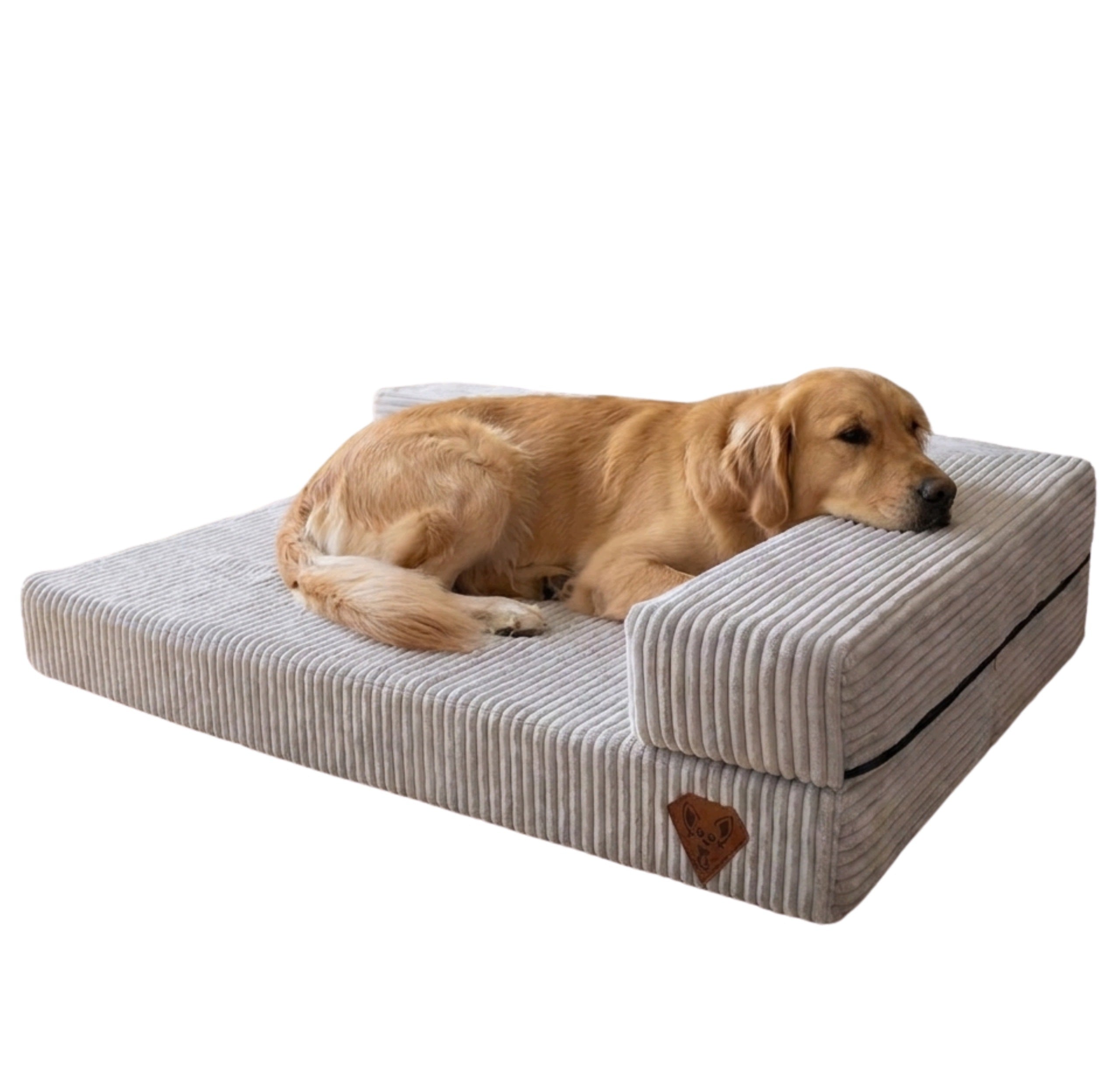 Dog bed mattress 100x70 corduroy with removable cover thick